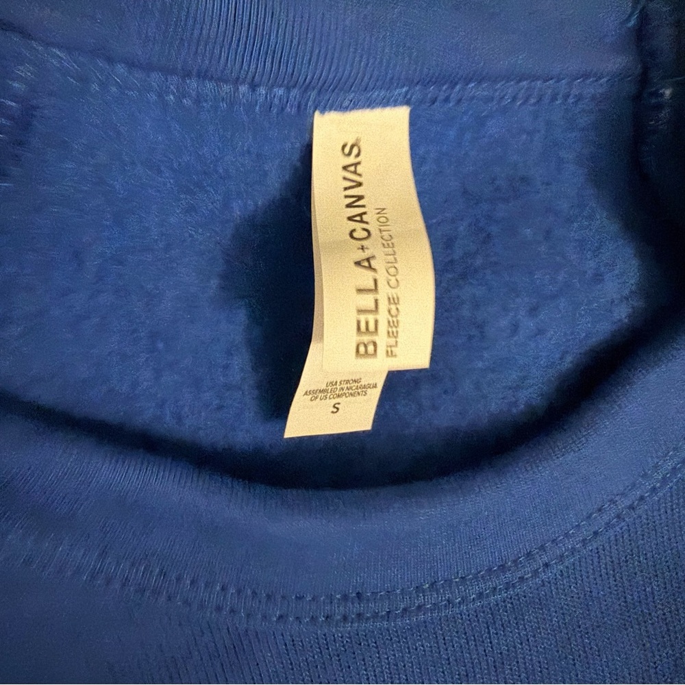 NWOT Bella+Canvas Eagles Royal Blue Crewneck Sweatshirt | Raglan S - Picture 7 of 8